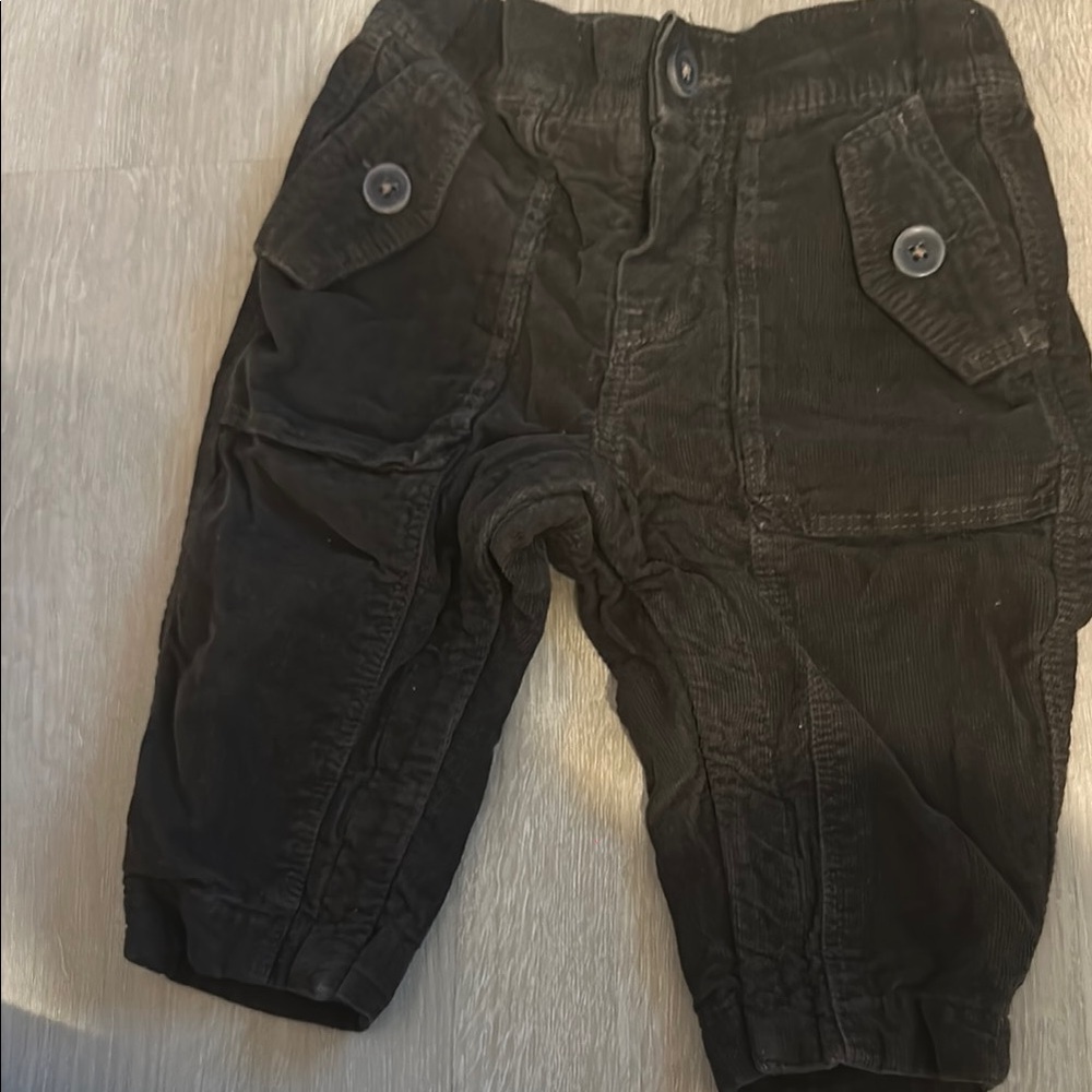 Kids Black Corduroy Pants
